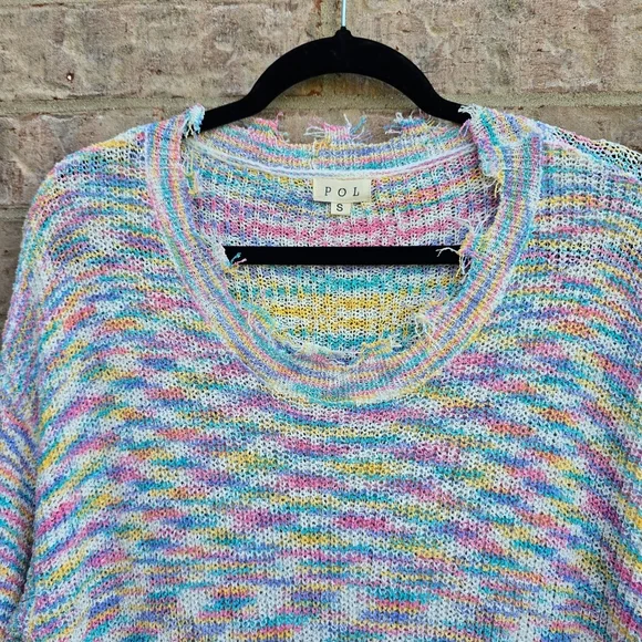 POL Women's Pastel Knit Sweater- Watch Video Pics Dont Do Sweater Justice - Picture 4 of 9